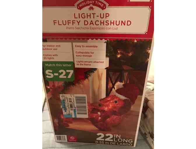 Lighted  Fluffy Dachshund