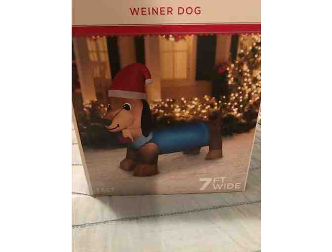 Airblown Inflatable 7ft. Christmas Weiner Dog