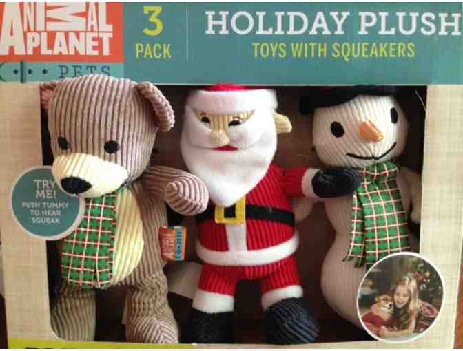 Animal Planet Pets: 3 Pack Holiday Themed Plush Squeaky Toys - Photo 1