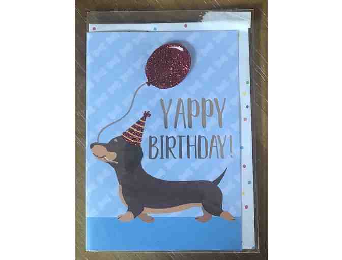 Set of 3 Doxie Inspired Embellished Birthday Cards