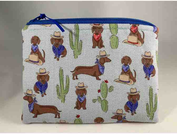 Cosmetic pouch - TWO (2) Get a-long little Doggie Dachshund Zipper Pouches