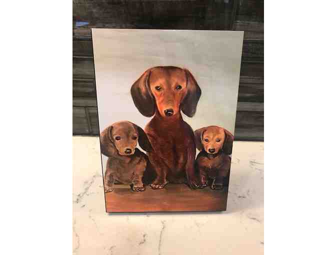 Painted Dachshund Stand-Up Plaque - Photo 1