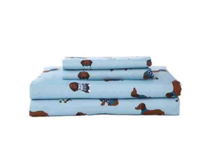4 Piece QUEEN Microfiber Sheet Set - Doxie Themed - Photo 2