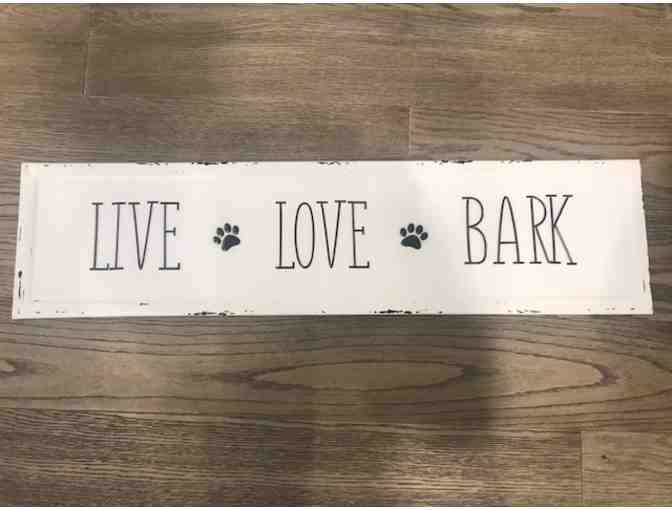 White Live, Love, Bark metal decorative sign - Photo 1