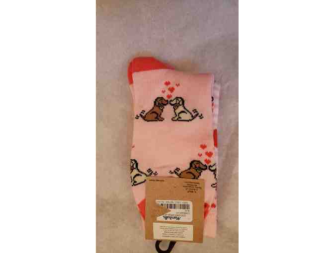 2 Pairs of Pink Dachshund Socks - new/womens