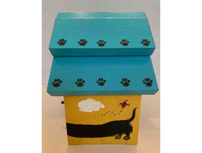 Bird House - Hand Painted Dachshund Bird House with Yellow Front!