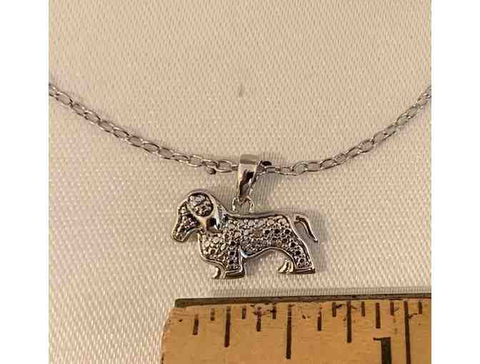 Necklace -- Diamond Accent Dachshund Necklace
