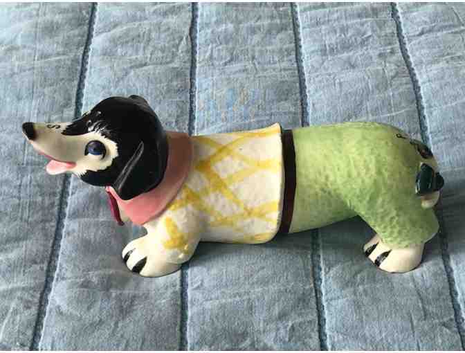 Vintage Napco Dachshund shaped Salt and Pepper Shaker - Rare and Collectible!