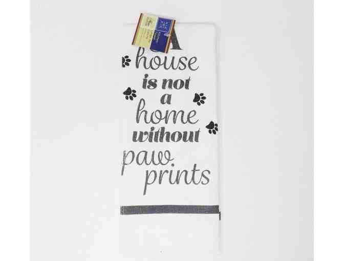 Kitchen Dish Towels-TWO- Home Collection - A house is not a home without paw prints