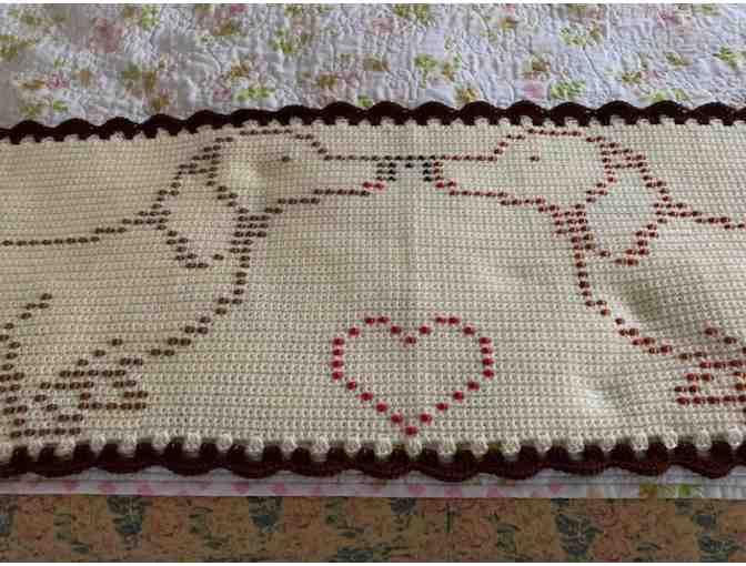 BUY A CHANCE TO WIN! - Crocheted Dachshund Afghan Bed Runner! (Max 100 tickets available!)