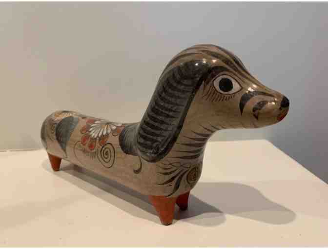 Pottery! Made in Mexico 'vintage' hand-painted dachshund! Beautiful & Unique!