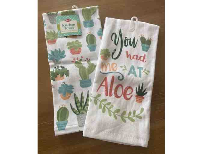 Aloe There! Cheerful Cactus Kitchen Towel Set - Photo 1