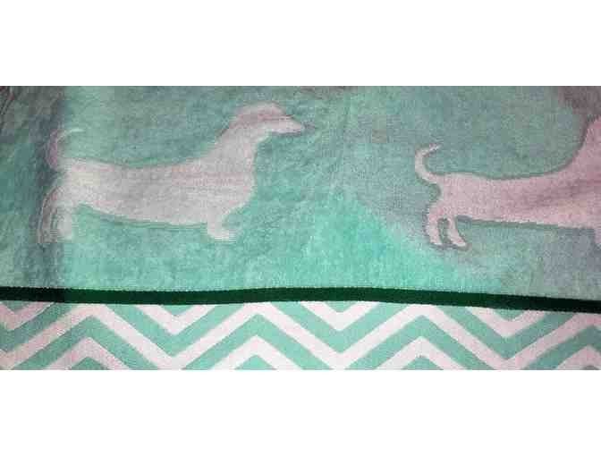 Mint Green Dachshund Beach Towel