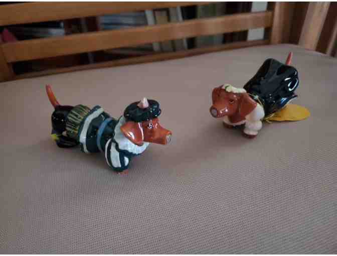 Salt and Pepper Shakers - Dachshunds in Renaissance Attire!!