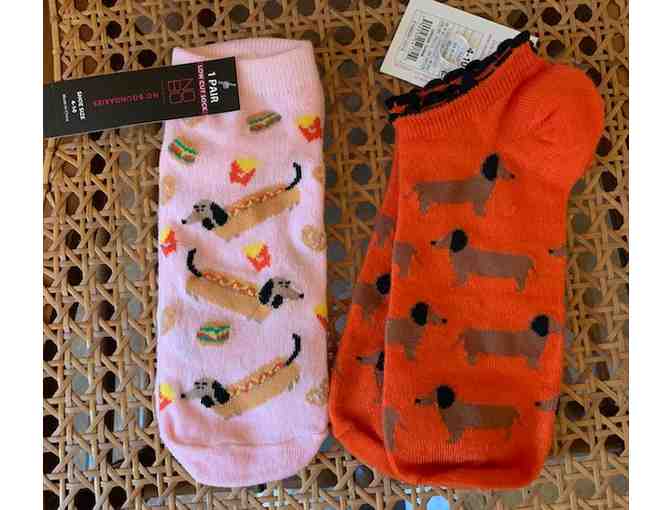 Socks! Two (2) Pair of Low-Cut Dachshund Socks, Size 4-10