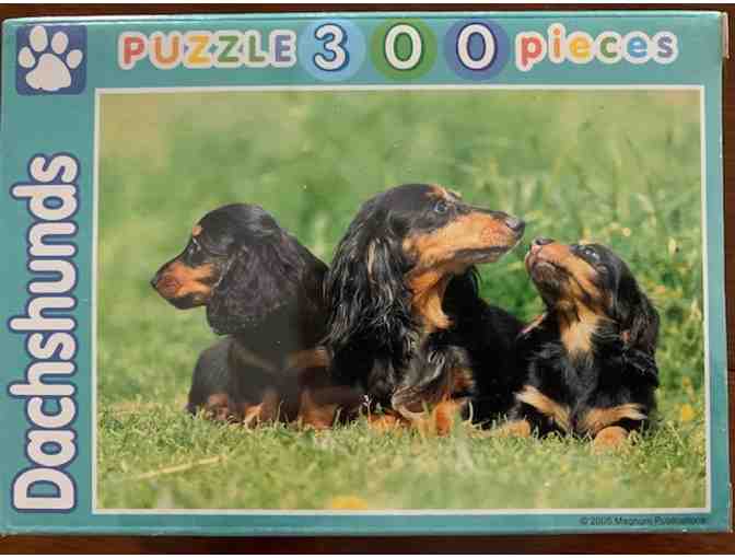 Jigsaw Puzzle!! 300 pieces - Long Hair Dachshunds!!