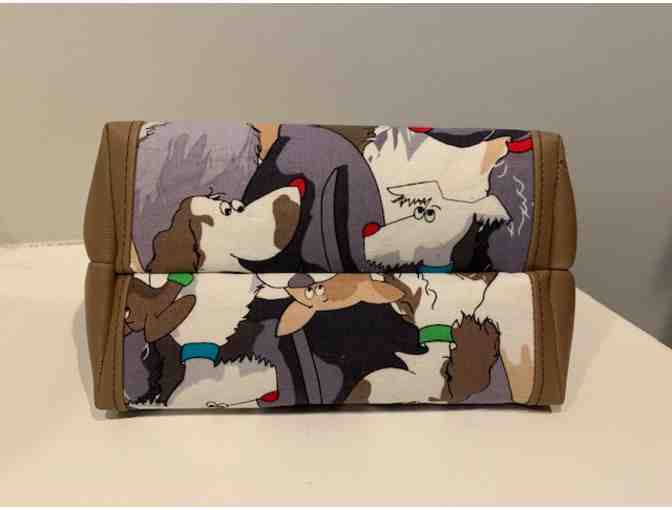 Pouch - Vinyl/Fabric Dog Zipper Pouch - Handmade by Kelly of Gone Doggie!