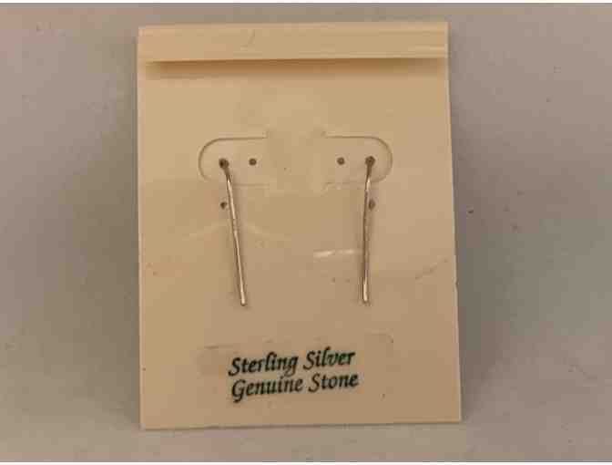 Earrings! Coldwater Creek Sterling Silver Pearl Snowman with Broom Earrings