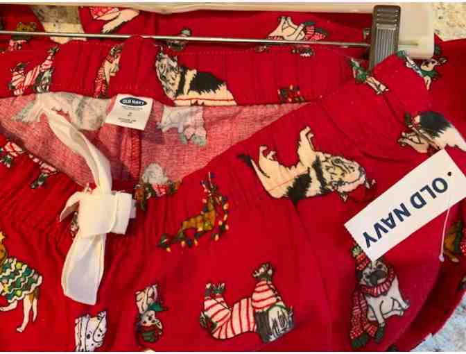 PJ Bottoms! 100% Cotton Old Navy Flannel Bottoms with Holiday Dogs - Size Small