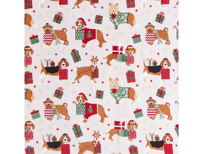 Christmas Themed Velvet Throw with Dogs - 50' x 60'
