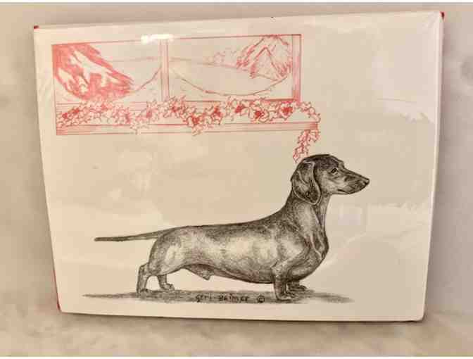 Christmas Cards - Vintage - Ten (10) cards in package - Smooth Dachshund