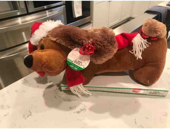 Animated Christmas Weenie Toy Dog