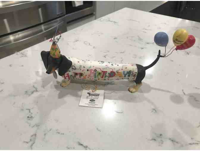 2005 Westland Hot Diggity Woopie Weiner Happy Birthday Dachshund Dog Figurine