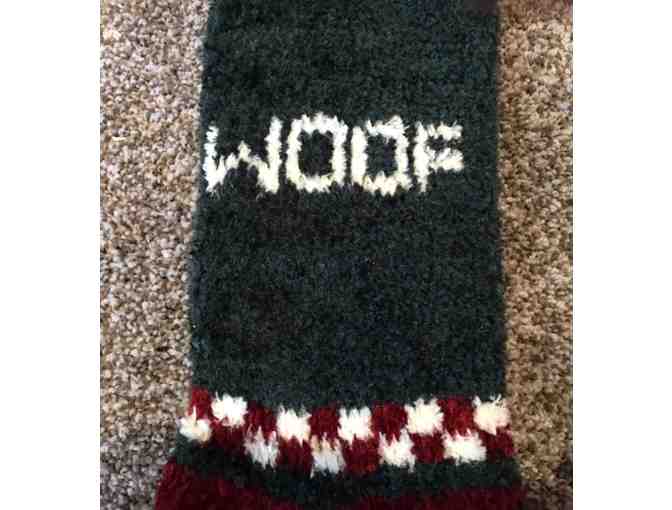 Christmas Stocking ~~ WOOF ~~ Chenille ~~ 18' long!