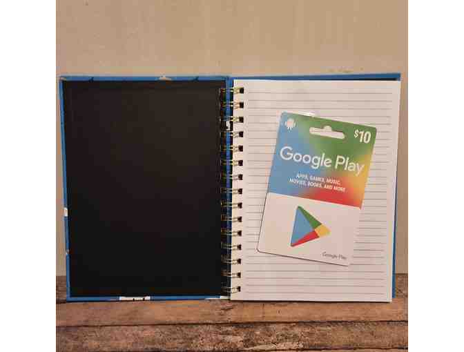 $10 Google Play Gift Card and Dachshund Notebook