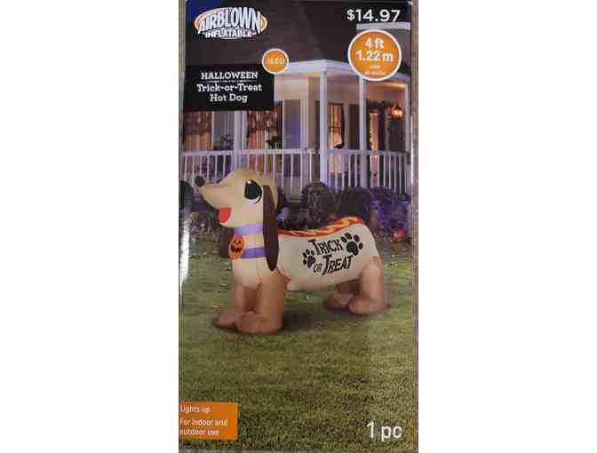 Halloween Trick-or-Treat Hot Dog Inflatable for Your Yard!