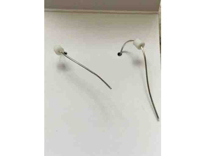 Dichroic Glass Jewelry Dangle Earrings Sterling Silver Ear Wires