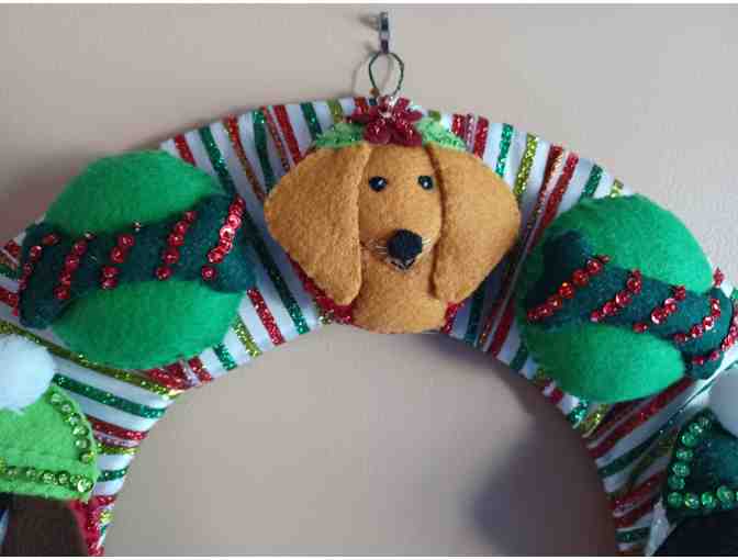 Wreath - One-of-a-kind, hand sewn, 16' Dachshund Christmas Wreath!!