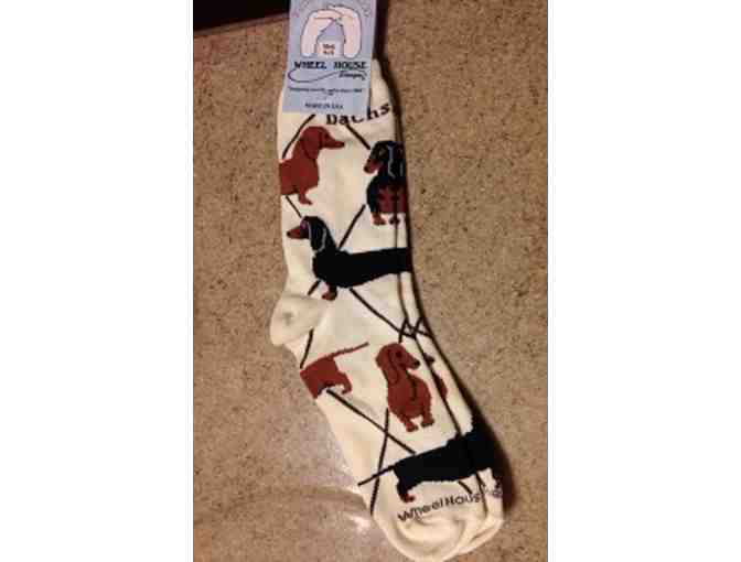 Argyle Dachshund Ladies Socks - Photo 1