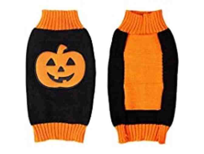 Halloween Pumpkin Dog Sweater - Size Medium