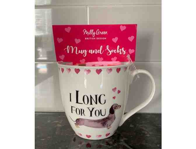 Coffee Mug and Socks - Molly Green - Great Valentine's Day gift - I Long For You!