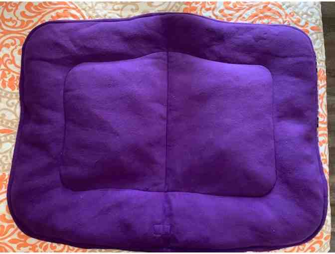 Fleece Crate Pad - Large - 28' x 35' - Purple and Purple Black Plaid