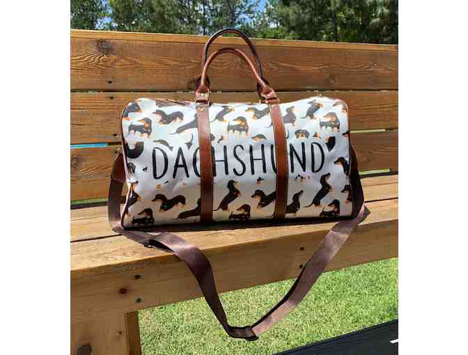Dachshund Duffle/Tote Bag with Handle and Strap - Vinyl
