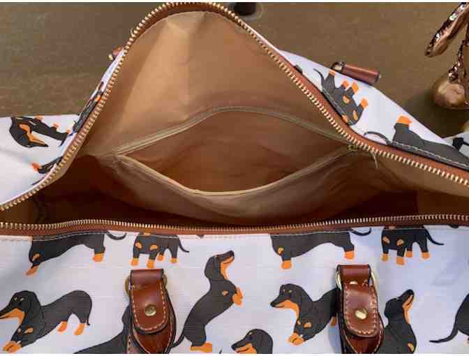 Dachshund Duffle/Tote Bag with Handle and Strap - Vinyl