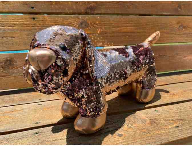 Reversible Sequins Stuffed Dachshund! Great gift!