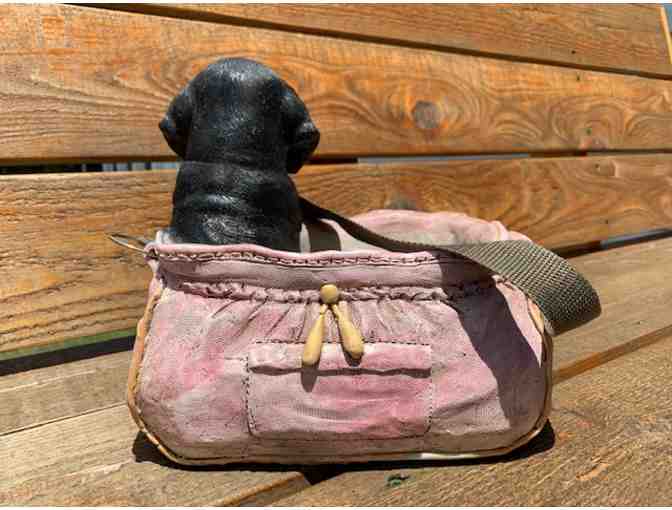 Dachshund Planter - Adorable Dachshund in a Purse ready for your African Violet!