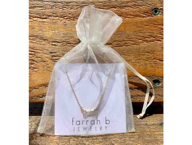 Farrah B Jewelry Necklace! Gold tone with CZ stones of a dog bone!