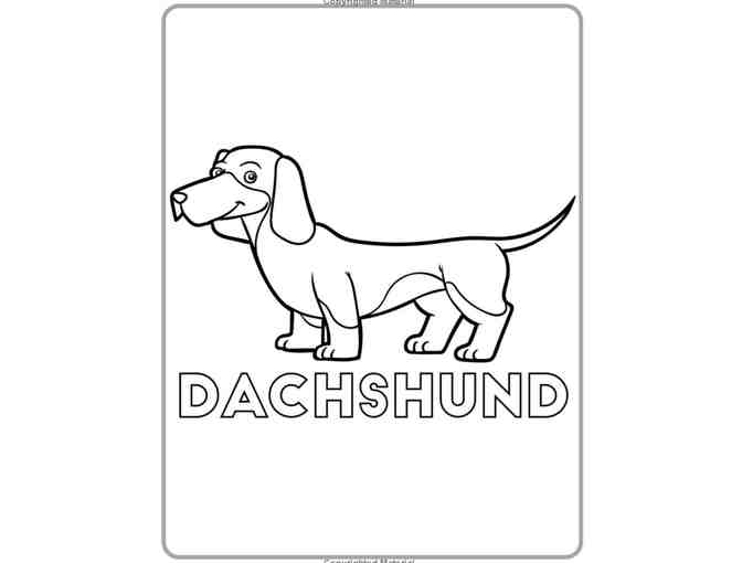 Dachshund Coloring Book for Kids: Wiener Dog Coloring Pages for Children Ages 3-8