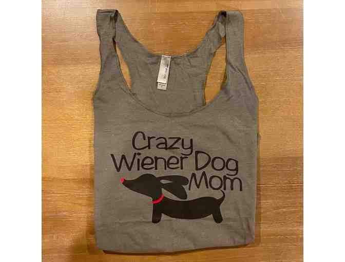 Crazy Wiener Dog Mom Racer Back Tank (L) - Photo 1