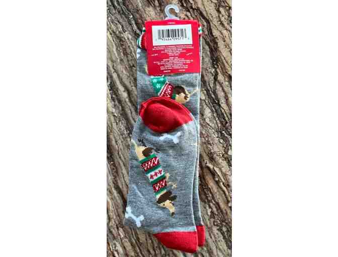 Knee High Socks with Dachshunds - Fits shoe sizes 5-9