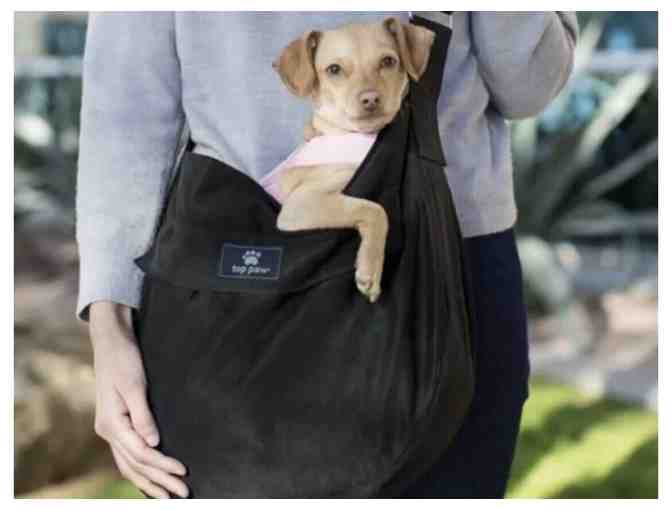Top Paw Small Dog Pet Sling Carrier Black - For Dogs up to 15 pounds
