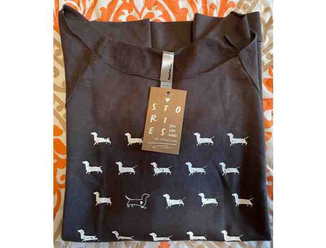 Dachshund Three-Quarter Sleeve Slouch Pullover - Size Large