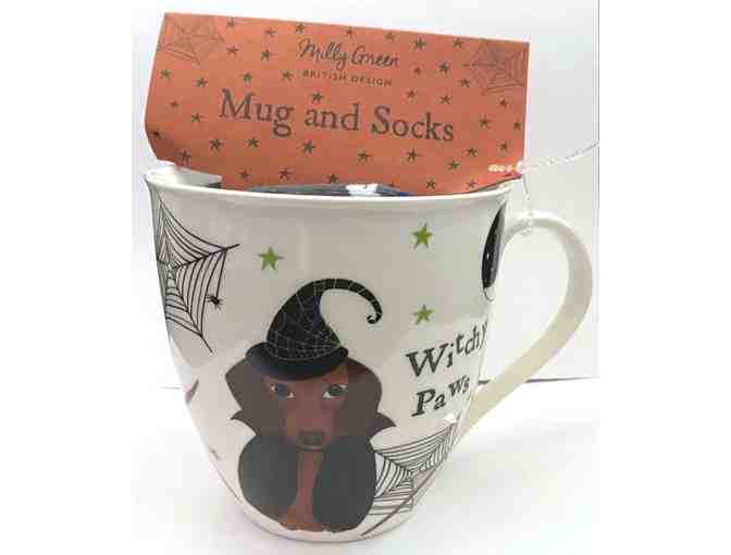 Coffee Mug and Socks - Molly Green - Great Halloween gift - Witchy Paws!