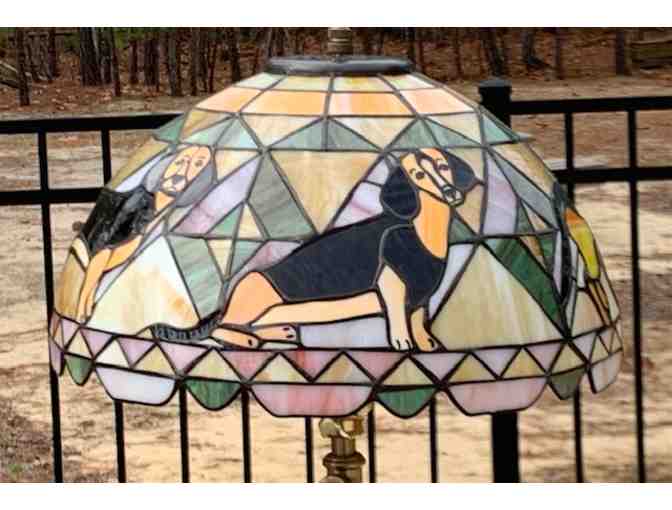 BUY A CHANCE TO WIN! Dachshund Stained Glass SHADE ONLY-Danbury Mint (Max 100 tickets)