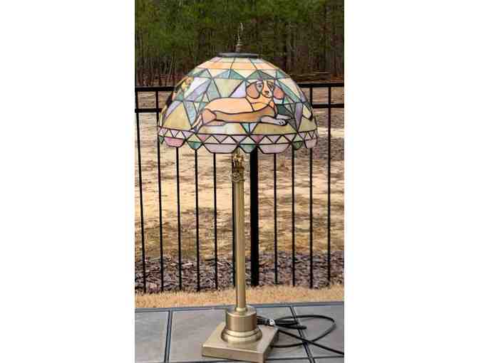 BUY A CHANCE TO WIN! Dachshund Stained Glass SHADE ONLY-Danbury Mint (Max 100 tickets)