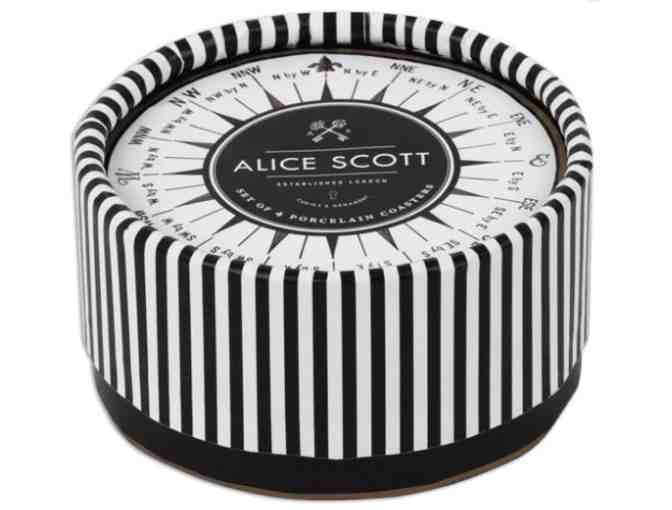 Alice Scott Porcelain Coaster Set: Celestial Designs